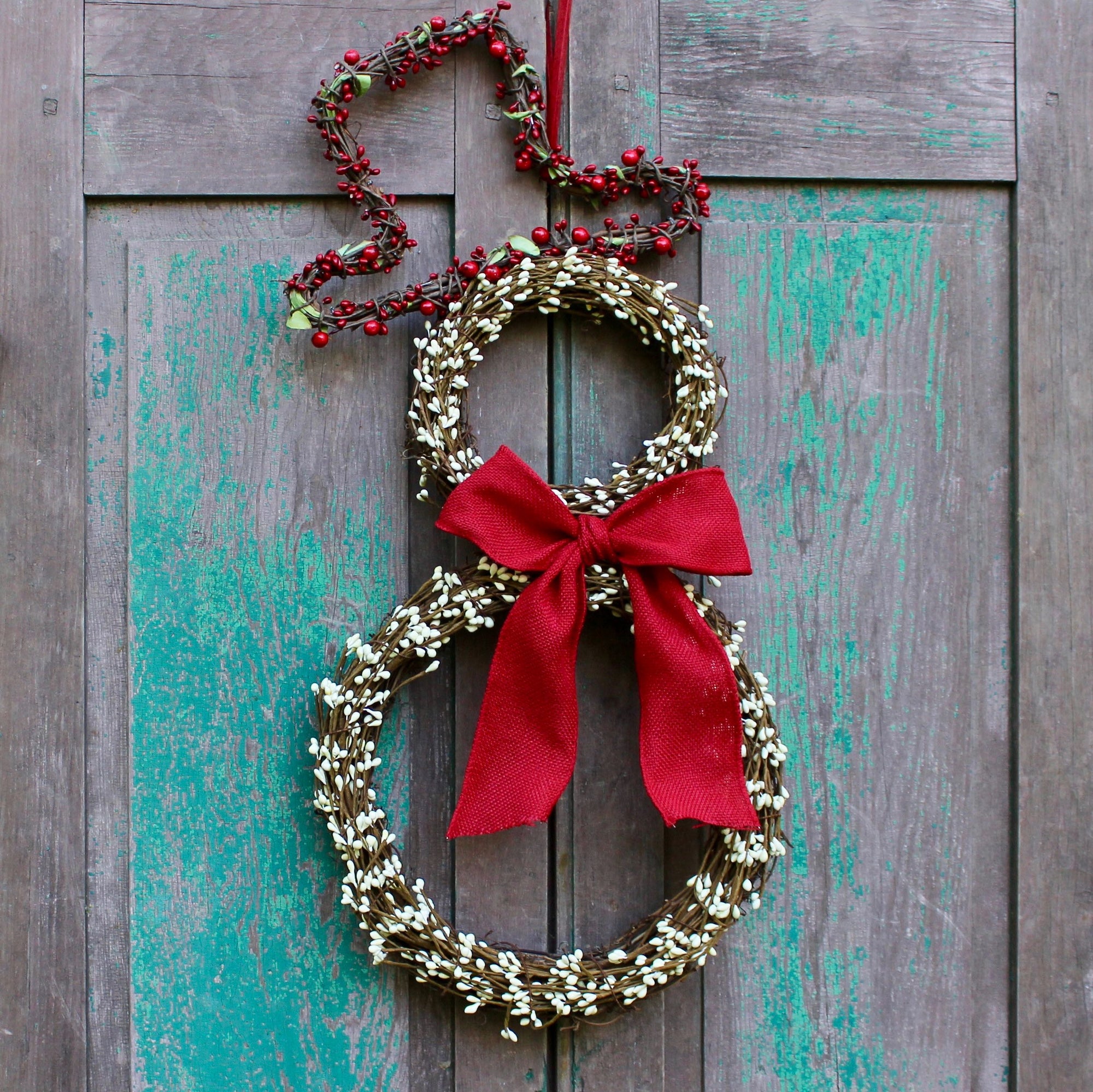 Berry Snowman Wreath