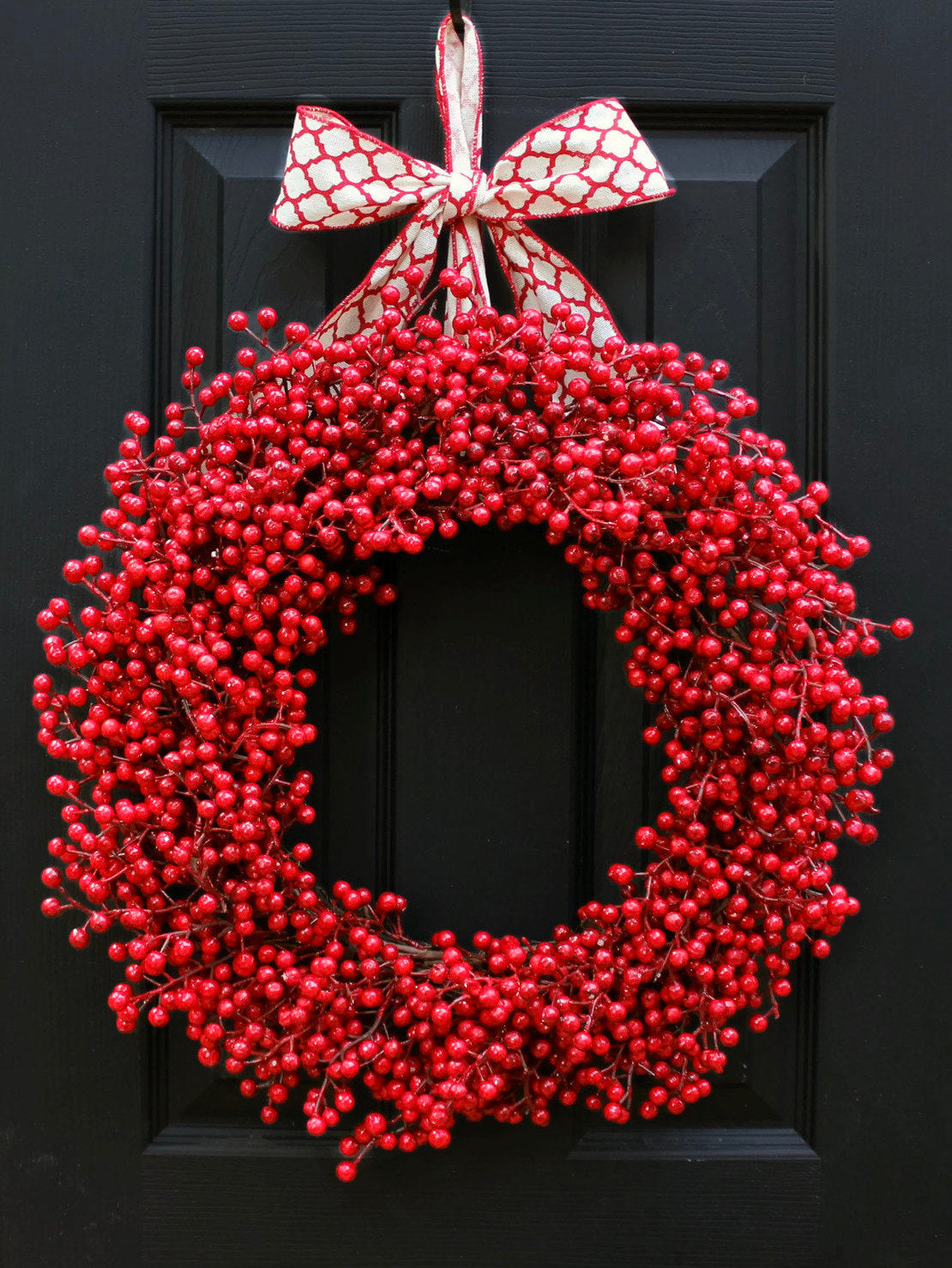 Red Waterproof Wreath with Bow