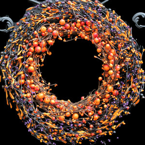 Orange and Purple Two Tone Halloween Wreath