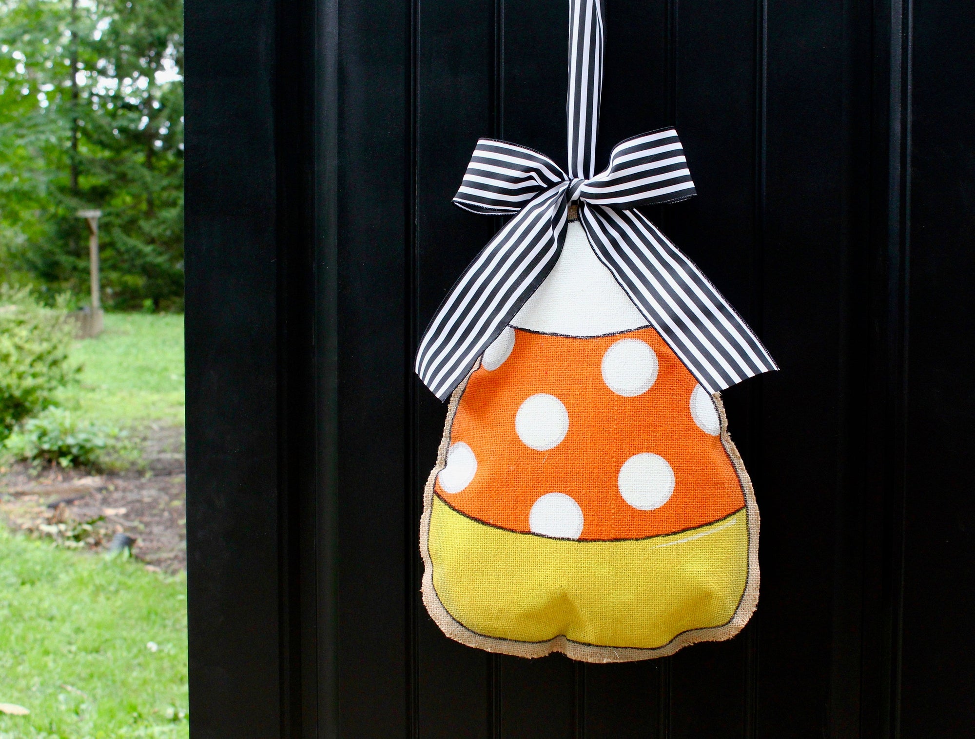 Candy Corn Door Hanger with Bow