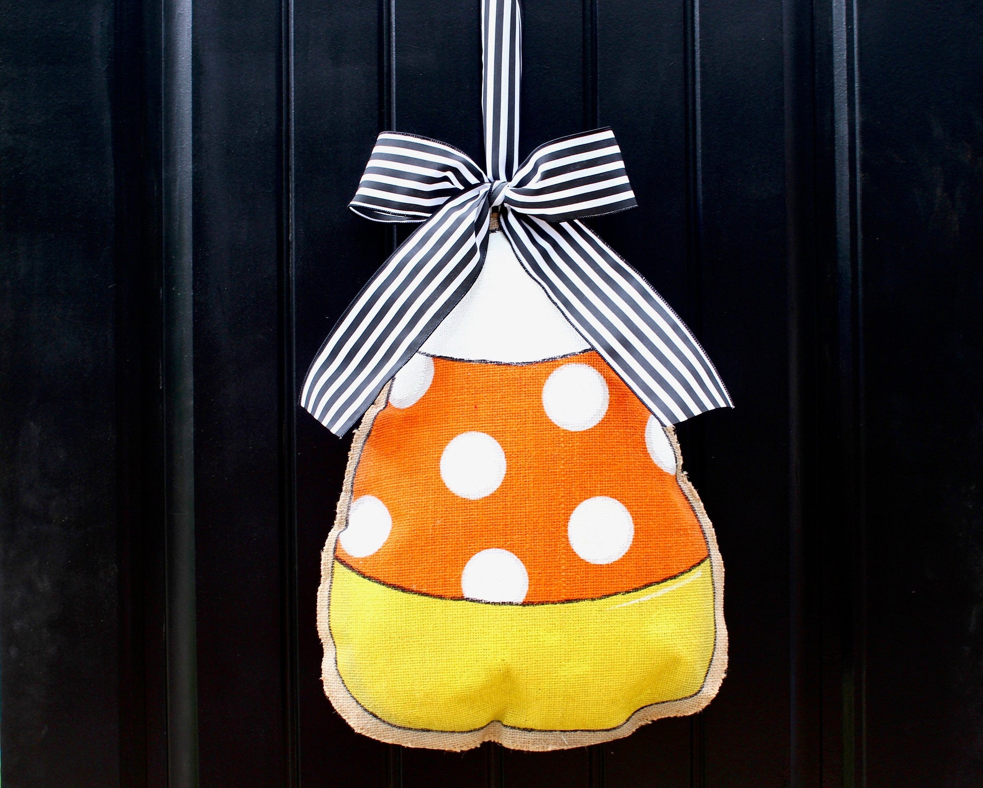 Candy Corn Door Hanger with Bow