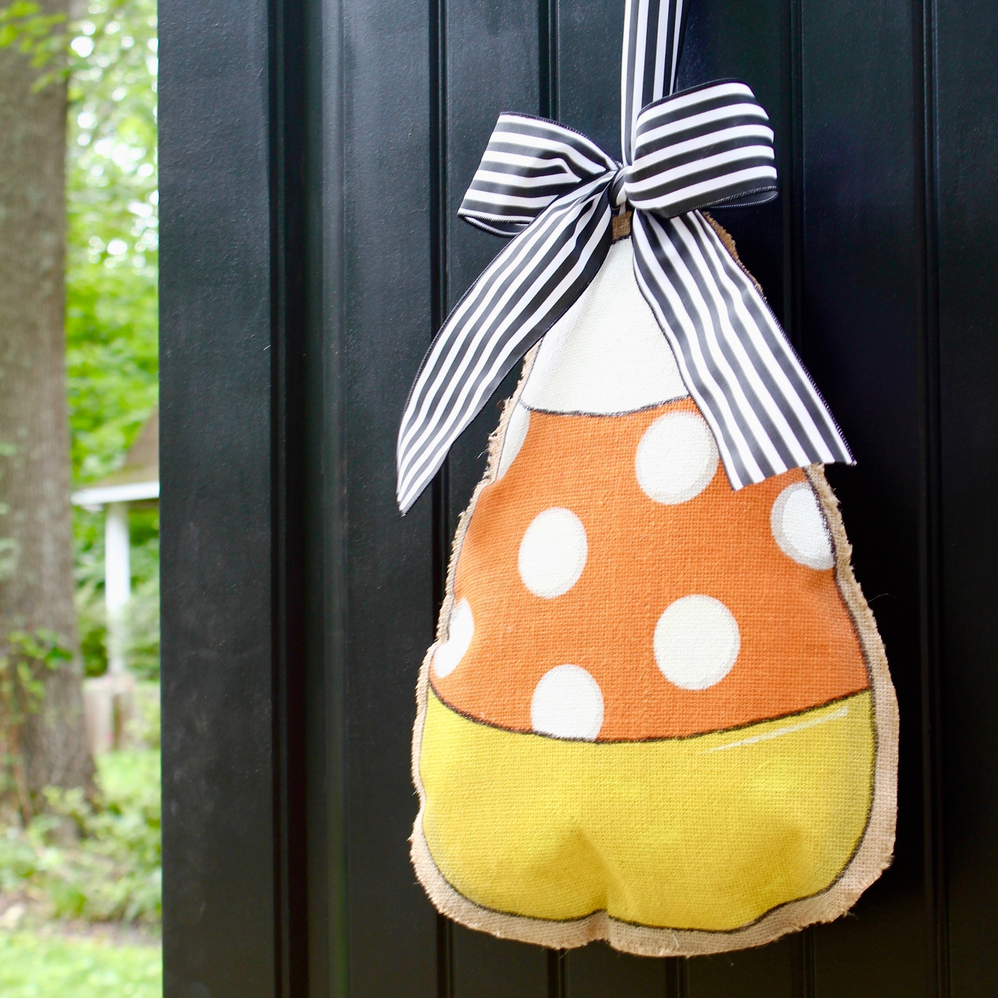 Candy Corn Door Hanger with Bow