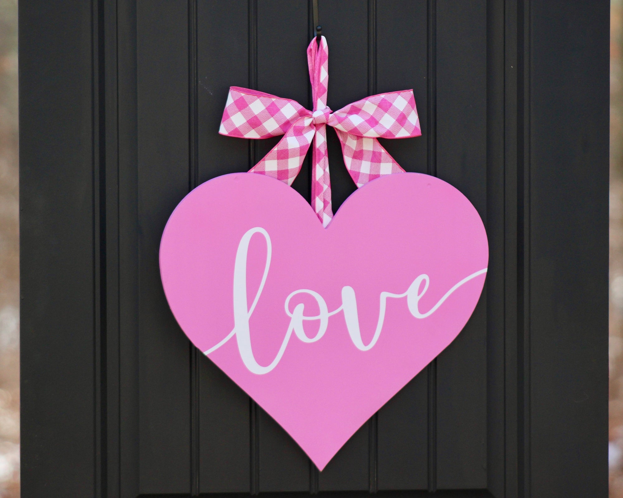 Wood Heart Door Hanger