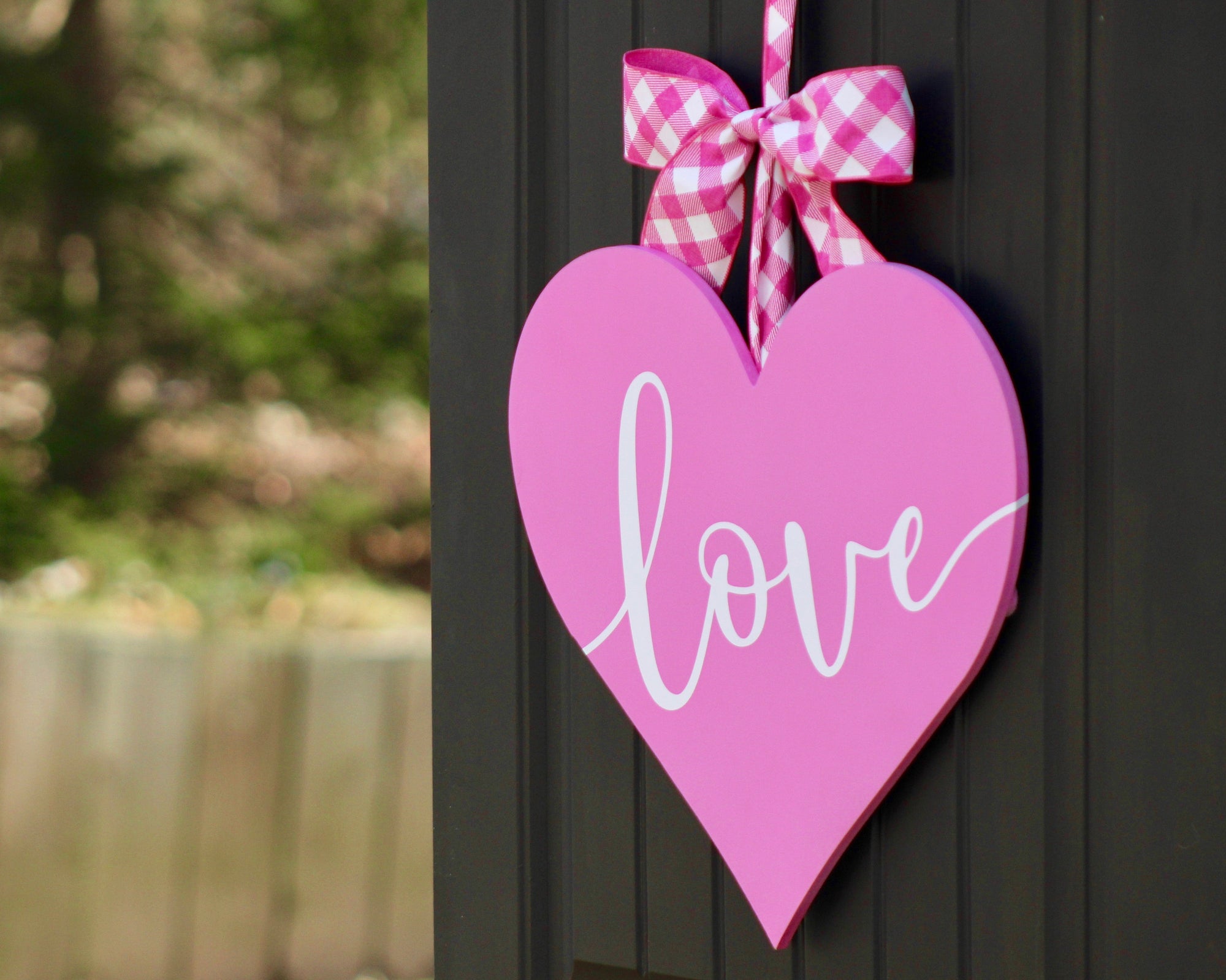 Wood Heart Door Hanger