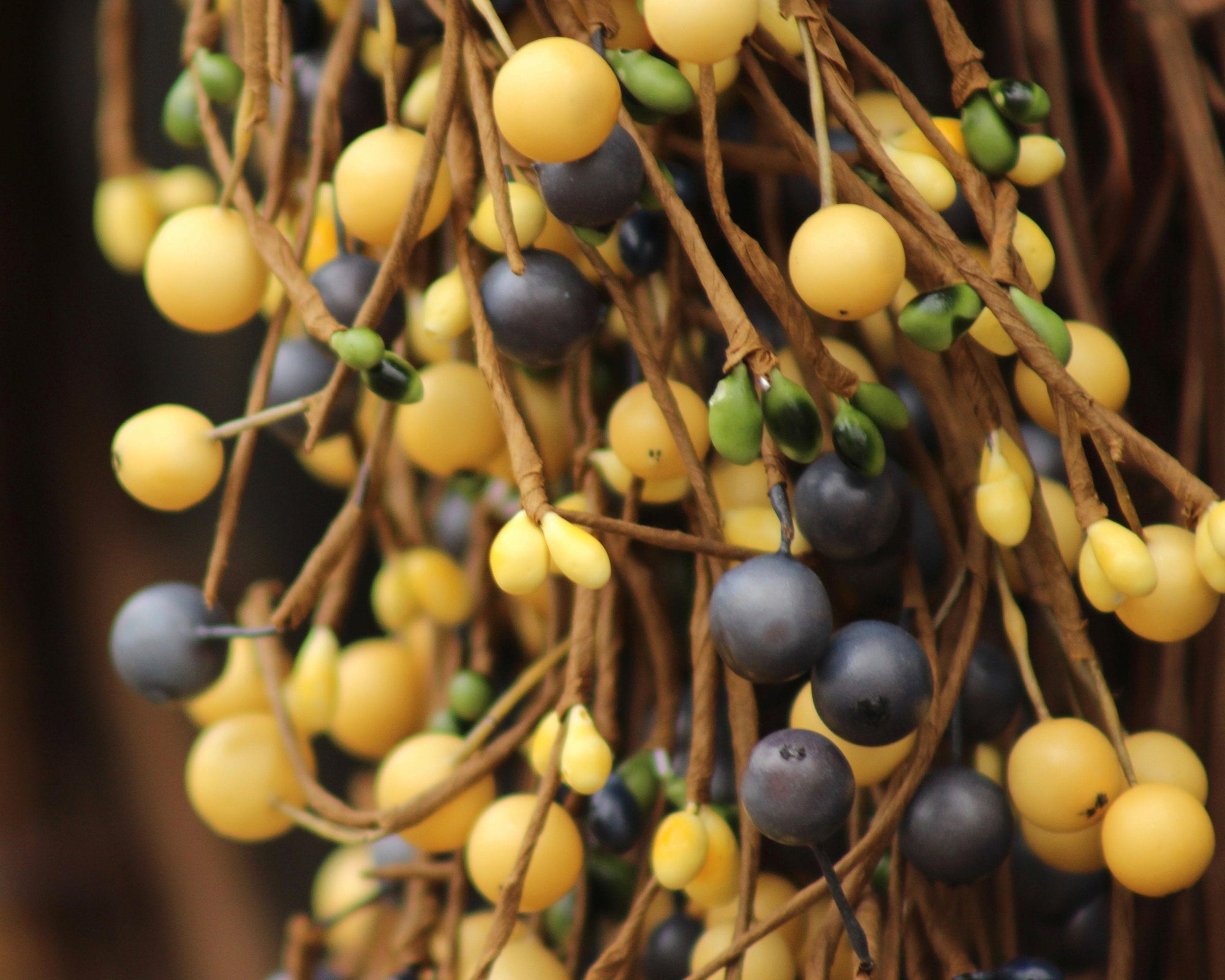 Yellow Blue & Green Berry Wreath