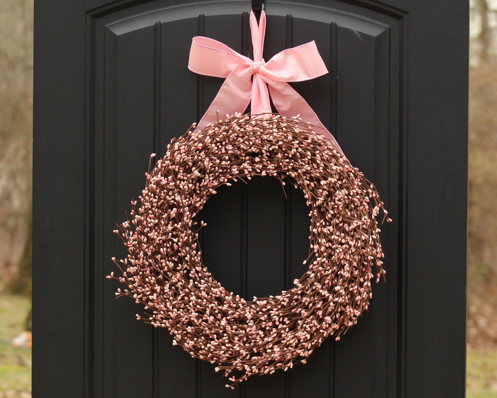 Pink Pip Berry Wreath