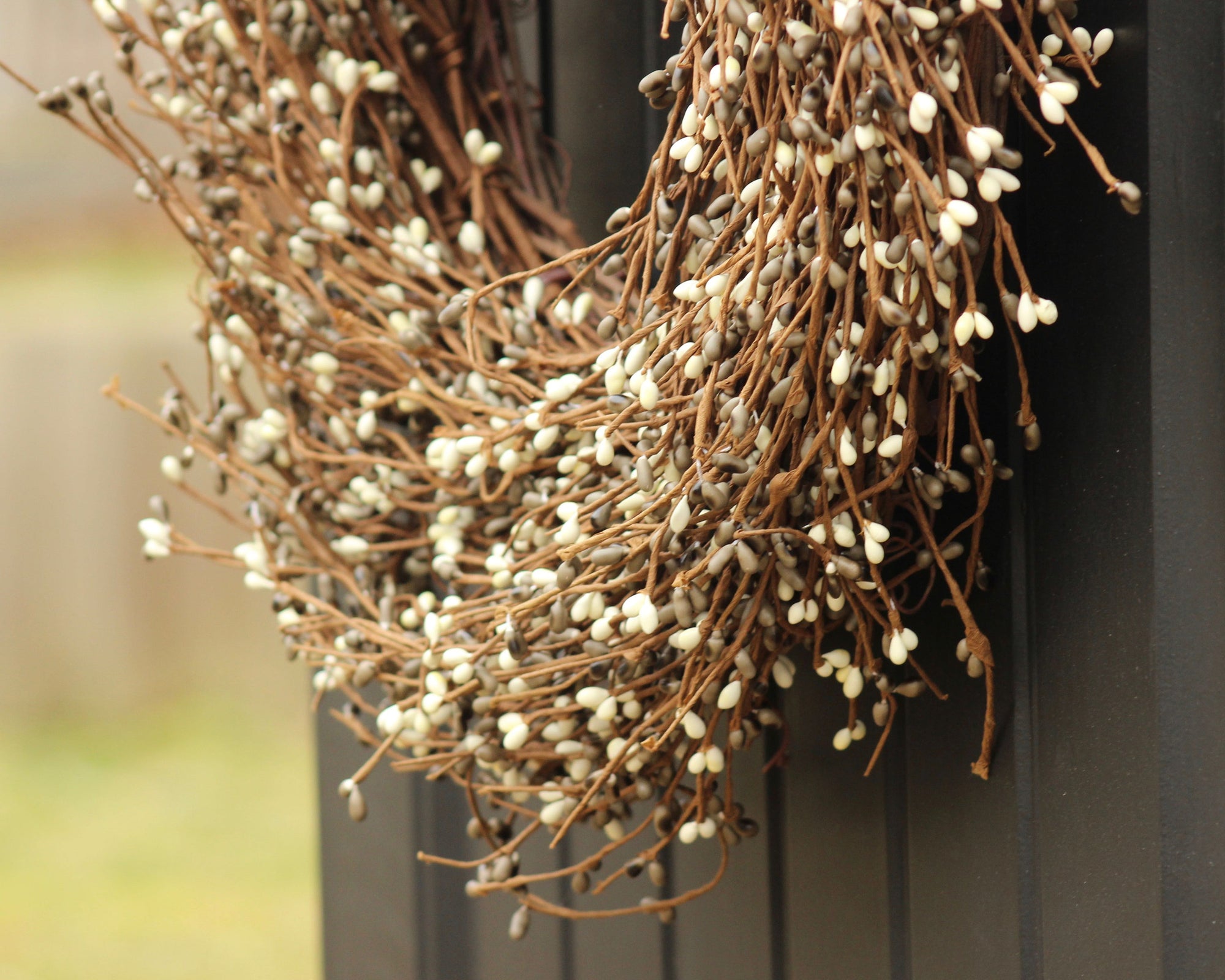 Gray & Cream Pip Berry Wreath