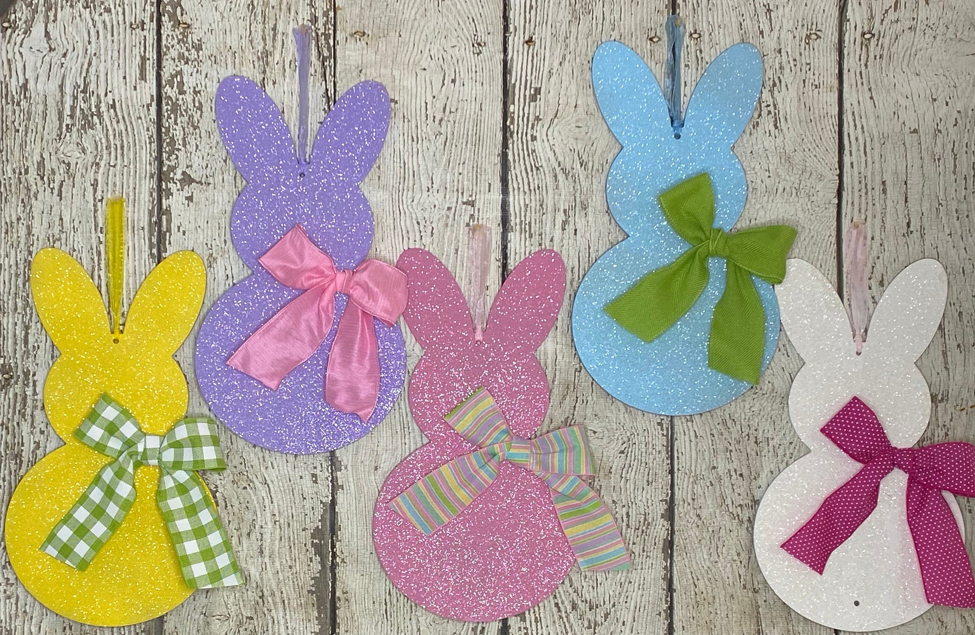 Glitter Bunny Door Hanger