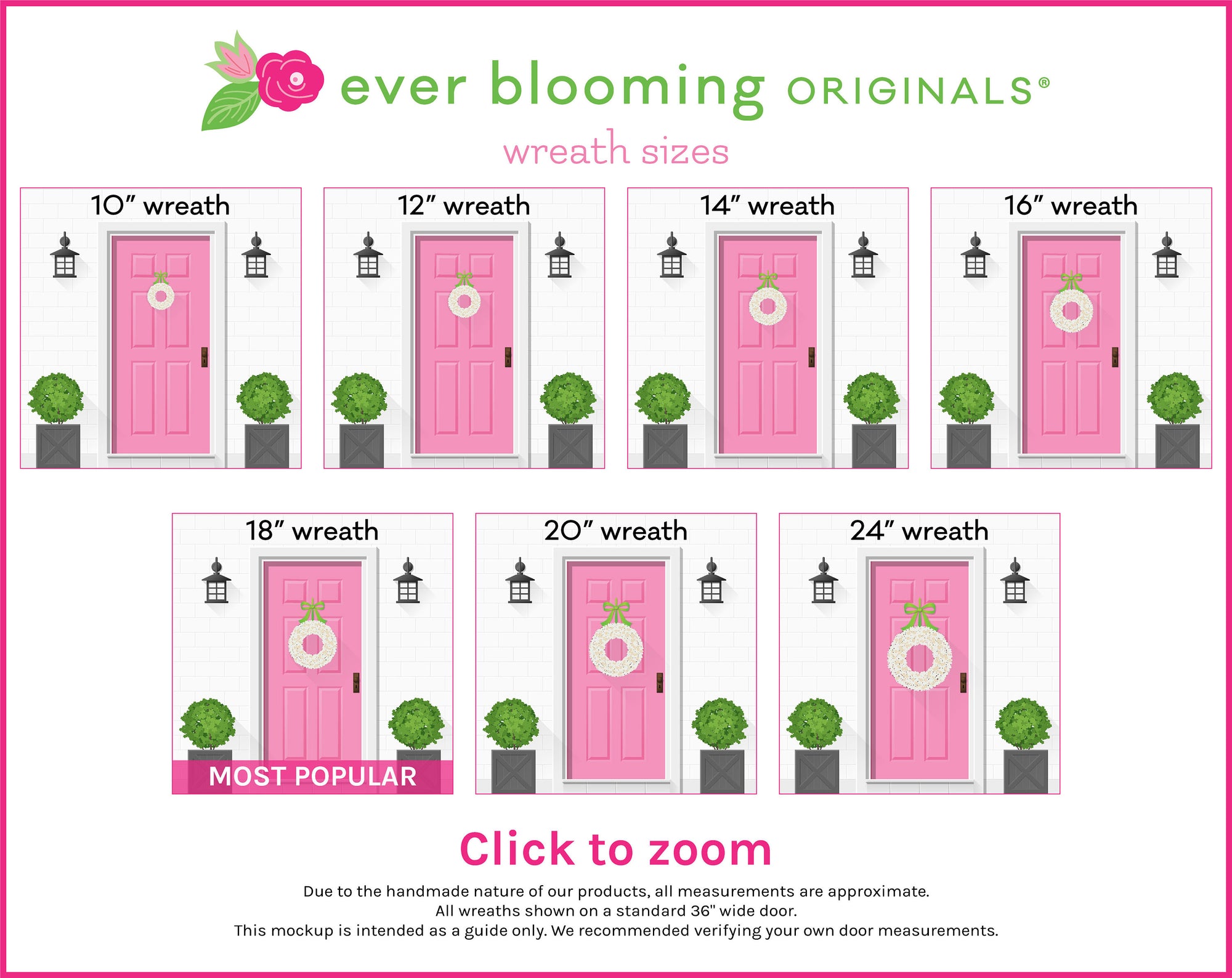 Easter Wreath - Spring Wreath - Pink Green Wreath