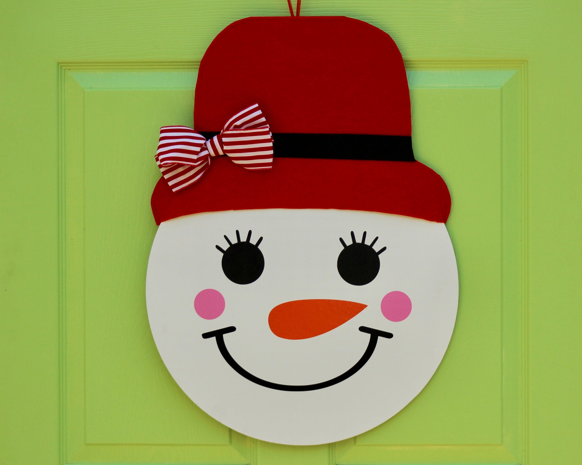 Holiday Decor, Holiday Wreath, Snowman Door Hanger, Christmas Door Decor