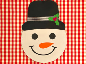 Holiday Decor, Holiday Wreath, Snowman Door Hanger, Christmas Door Decor
