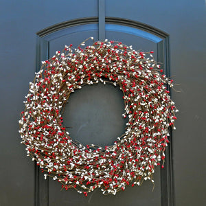 Valentine Wreath - Red Wreath - Holiday Door Decoration -  Door Wreath