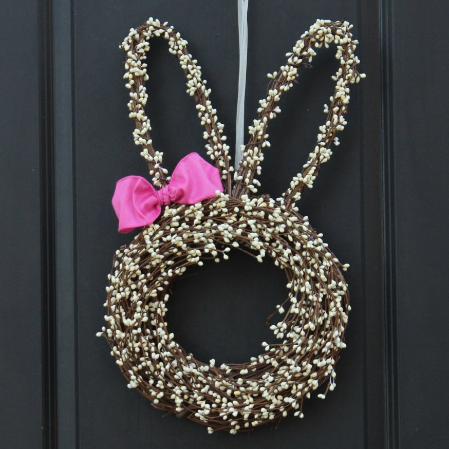 Easter Bunny Head Wreath