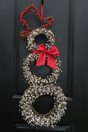 Original Berry Snowman Wreath