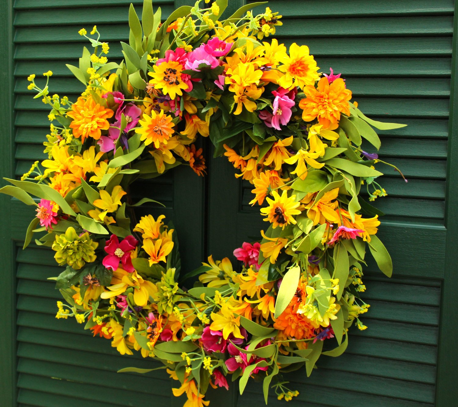 Floral Chrysanthemum Summer Wreath