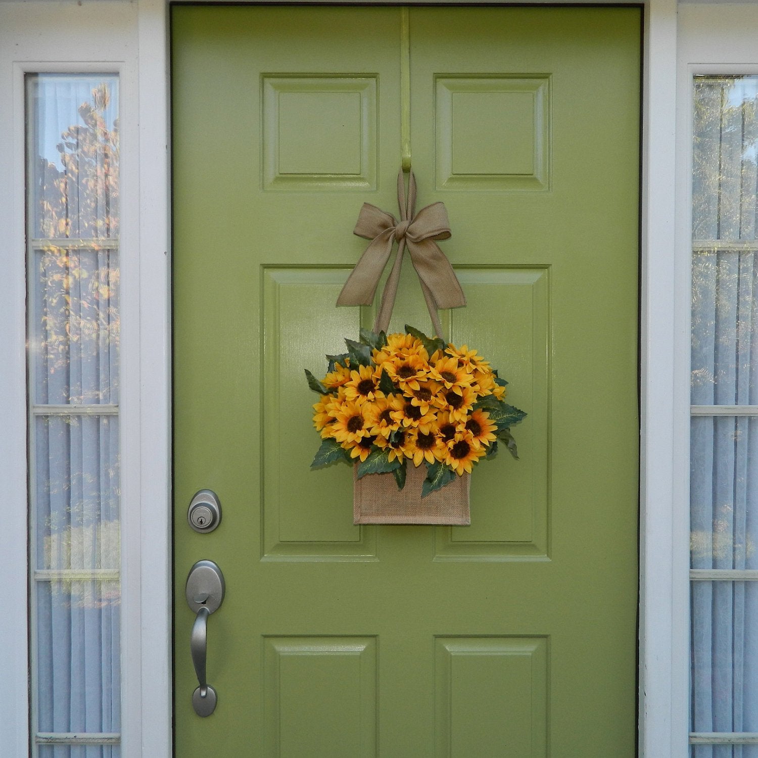 Burlap Sunflower Door Hanger