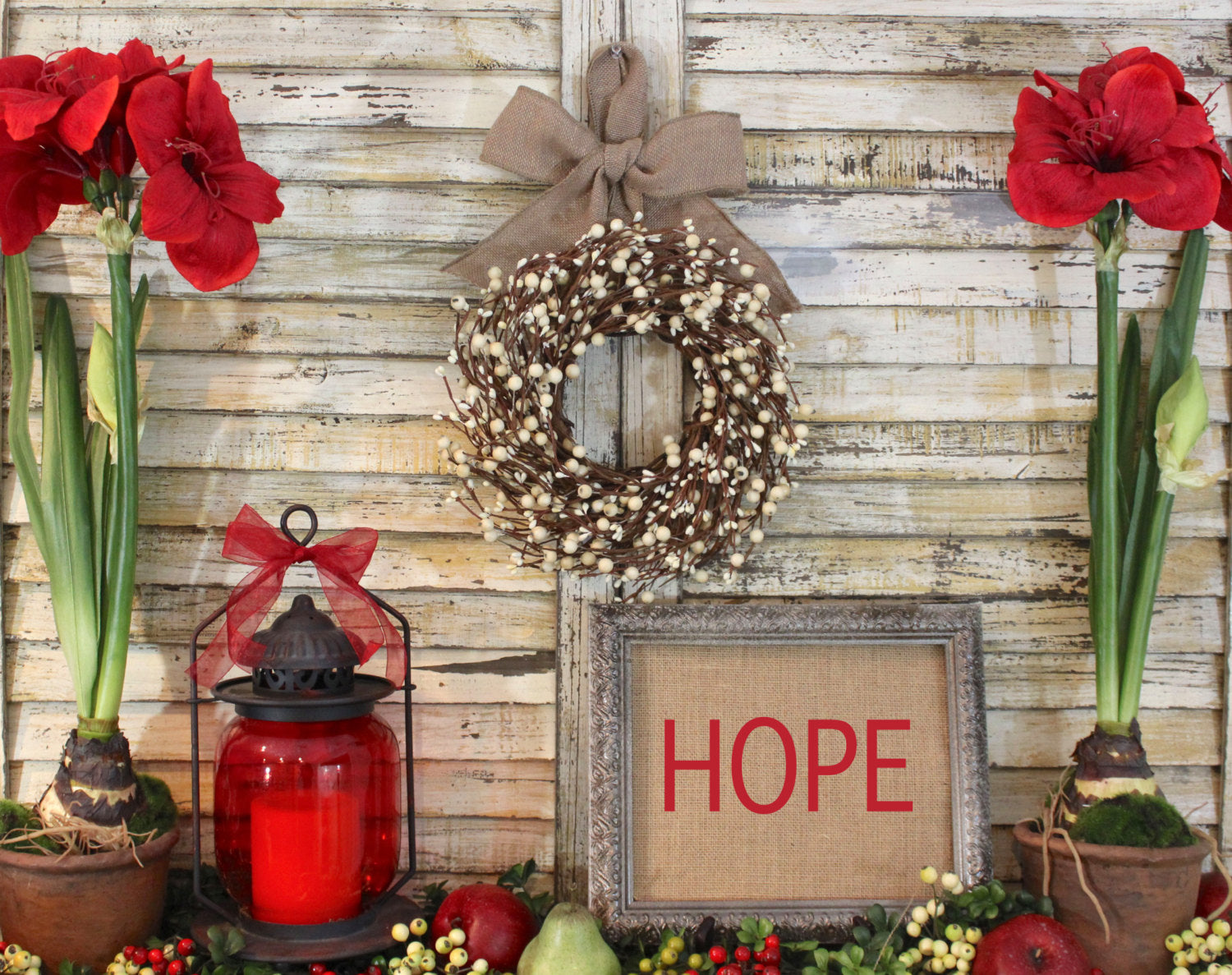 Mini Berry Wreath with Bow
