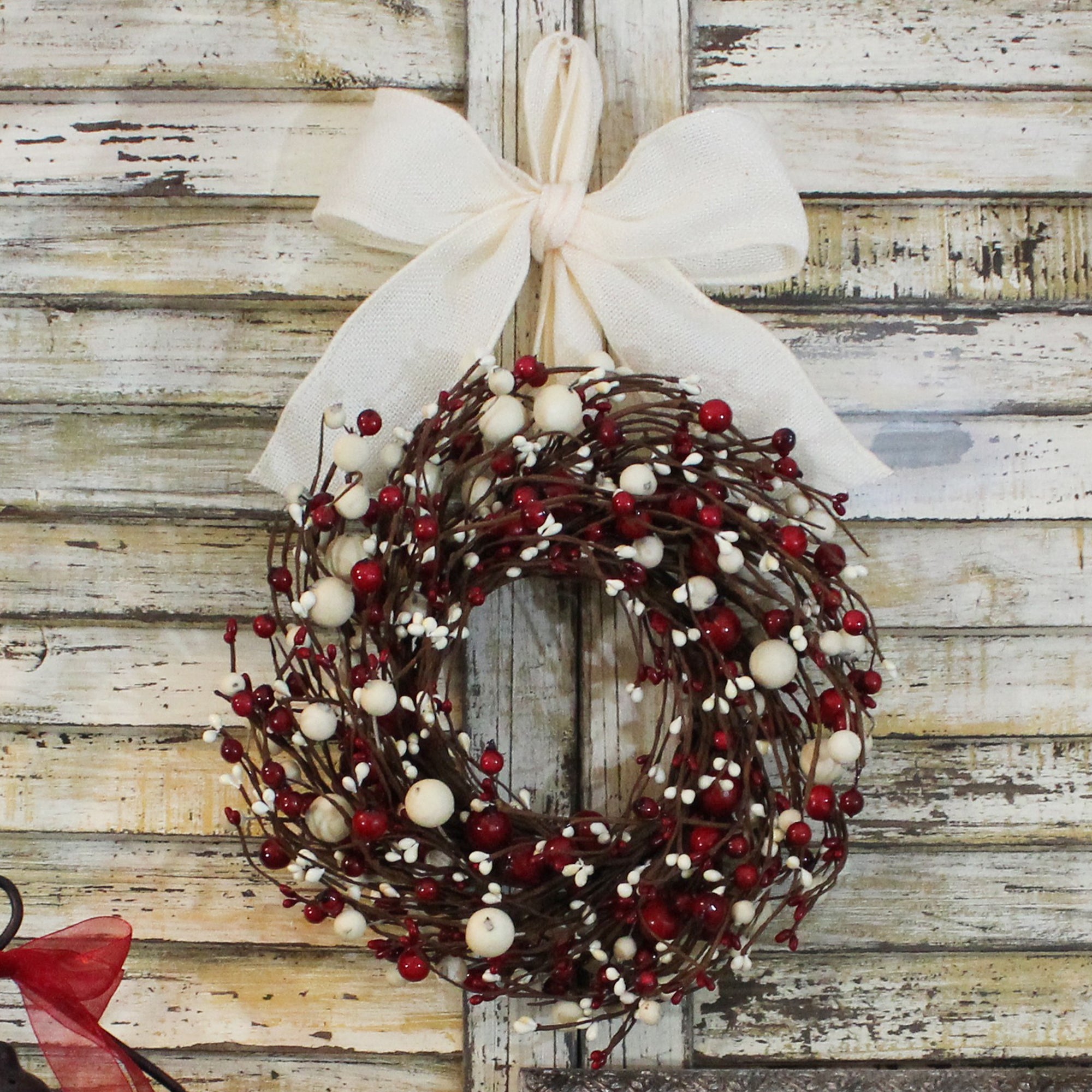 Mini Berry Wreath with Bow